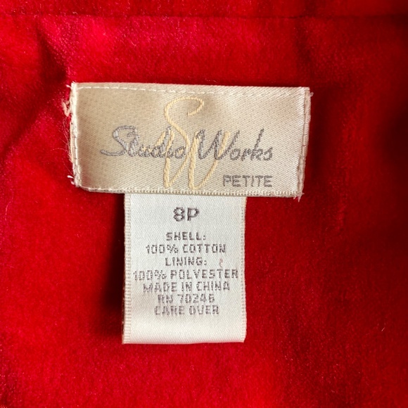 Studio Works Vintage Petite Cherry Velvety Blazer - Picture 6 of 7